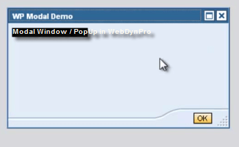 Modal WindowPopUp ABAP WebDynPro