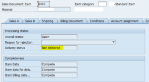how to find delivery number from sales order in sap