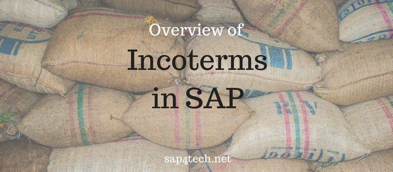 Incoterms in SAP