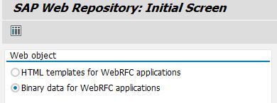 SAP Web Repository - html template