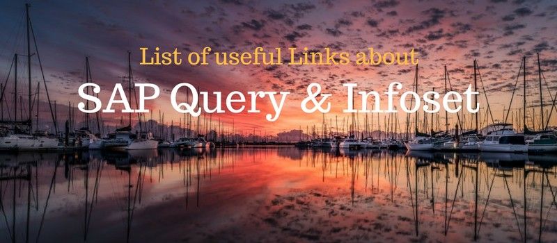SAP Query Infoset