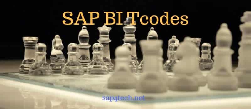SAP BI Tcodes