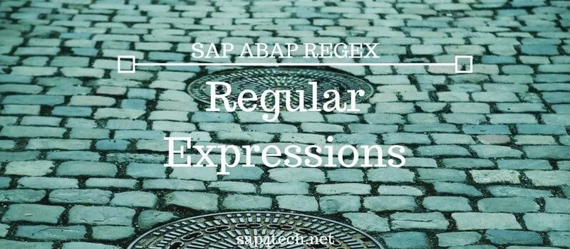 Regular Expressions in SAP ABAP